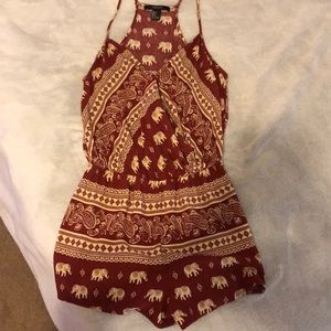 maroon romper